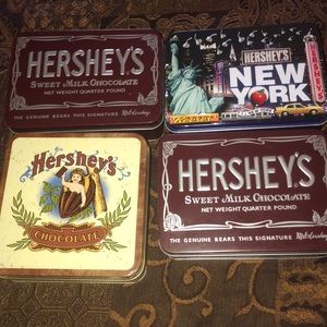 4 Hershey tins